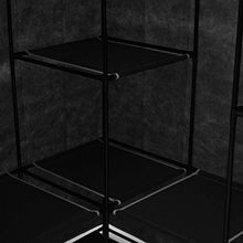 Festnight- Armadio Angolare, Guardaroba Portatile Nero 130x87x169 cm