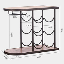 Scaffale Legno Porta Vino Cremagliera Del Vino Creativa Porta Bottiglie E Vetro - Decorazioni Per La Casa, Può Contenere 6 Bottiglie Di Vino Rosso E 2 Bicchieri Da Vino