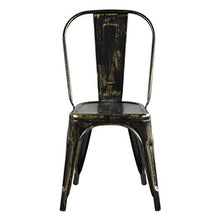 Milani Home s.r.l.s. Sedia in Metallo di Design Moderno Industrial Vintage per Sala da Pranzo Bar Ristorante Soggiorno