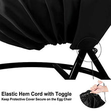 HaavPoois Fodera per Sedia a Sdraio appesa Impermeabile, 115x190 cm Fodera per Sedia a Dondolo per Esterni con Cerniera, Veranda per Patio Cocoon Chair Copertura Protettiva per mobili da Giardino
