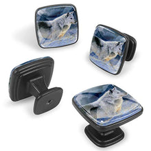 lupo grigio 4 PCS Pomelli per Porta, Pomolo per Mobile, Pomelli per Mobili con Viti, Maniglia per Armadietto, Pomelli per Porta, Pomelli per Cassetti per Porta, Armadio, Cassetto e Credenza