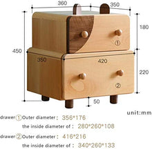 HZYDD Comodino - Legno Color Divano Tavolino Tavolo Snack Tavolo da Presa, Tavolino End Lato Comodino con cassetto di stoccaggio Gambe in Legno massello Soggiorno Camera da Letto Mobili