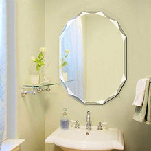WZP Specchio Parete Smerlato Senza Cornice Specchio A Muro per Bagno Lucido Smussato Specchi Decorativi 5mm per Bath Vanity Bedroom (Size : 50x70cm)