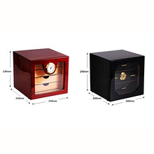 Humidars Cigar Humidor - Lusso Rosso o Nero Legno di Cedro Cigar Humidor Cabinet Storage Box igrometro umidificatore mantenerlo Fresco .Scatola di immagazzinaggio di cigari di Grande capacità