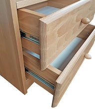 Erst-Holz Solido alto comodino in Faggio massello con 2 cassetti e ripiano aperto 90.20-K35