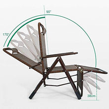 Viqie Patio in Rattan Estivo Chaise Longue Balcone della casa Sedie a Sdraio Piscina Sedie a Sdraio Portatili Fatte a Mano Giardino Esterno Sedia a Sdraio Pieghevole (Color : B)