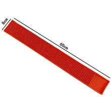 ASOSMOS Antiscivolo Gomma Bar Tappetino Bar Runner Vetro Raccogligocce Spillatura Birra Bevande Rail Barre Service Tappetino - Rosso, 8cmx60cm
