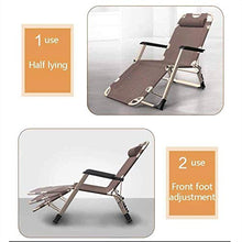 PAKUES-QO Reclinabile Pieghevole Sedia reclinabile Lettini Prendisole Zero Gravity Sedie a Sdraio Giardino Beach Relaxer con Cuscino Rimovibile Khaki
