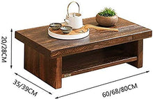 Tavolo da picnic all'aperto Tavolino Tavolino Tavolini Tatami Giapponese Tatami Tavolo da esterno Picnic Capacità di carico 230kg (Colore, Brown, Dimensioni, 60 * 35 * 20 cm), Brown, 80 * 39 * 28 cm B