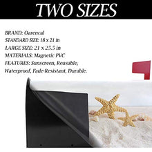 Estate Oceano Stella Marina Conchiglie Bianco Sabbia Spiaggia Mailbox Copre Magnetico Giardino Cantiere Decorazione Casa Dimensioni Standard 53,3 cm x 45,7 cm