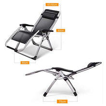 ABBD Sedia a Sdraio da Spiaggia Regolabile, Lettino da Campeggio Portatile Sedia reclinabile Pieghevole, Sdraio reclinabile da Esterno Nero per Piscina-Black
