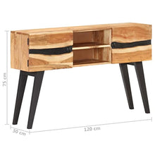 vidaXL Legno Massello di Acacia Credenza Madia Mobile Basso Armadio Armadietto Mobili Arredo Arredamento Cassapanca Portaoggetti 120x30x75 cm