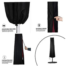 Hotaden Ombrellone Copertura, Parasol Garden Outdoor Copertura dell'ombrello Tessuto di Oxford per Patio Giardino all'aperto (Nero)