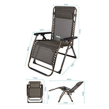 Sywlwxkq Sedie Heavy Duty Zero Gravity, Sedie da Spiaggia, Sedia reclinabile Pieghevole, Giardino Patio in Spiaggia Campeggio, Lettino Prendisole, Lettini Prendisole, Larghezza Super 68CM