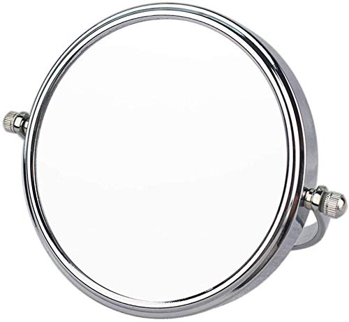 ZCM Specchio per Il Trucco, Specchio Portatile Pieghevole Desktop Duplex Specchio in Metallo Supporto A Parete Specchio di Bellezza Specchio Principessa