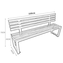 Terrazza panchina da Giardino panchina per Il Tempo Libero da Parco, Panca Giardino 2-3 posti per Esterni in Legno massello, Sedia da Veranda Resistente alle intemperie/mobili da Ingresso