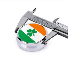 Bandiera dell'Irlanda - Contenitore rotondo per pillole a 3 scomparti, in metallo, per medicina e vitamine, per viaggi all'aperto