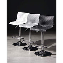 CMX-Barhocker Set di 2 sgabelli da Bar, sgabelli girevoli Regolabili con Schienale, Sedile a 360 Gradi, sedie da Pranzo con Ampia Base in Ferro per Cucina, bancone, Bar, Nero/Bianco/Grigio