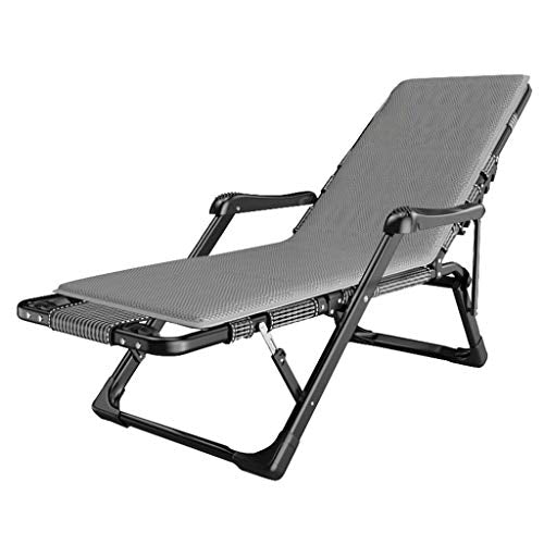 Sywlwxkq Sedia Relax per Ufficio con Balcone Grigio Lettini Prendisole Poltrone reclinabili con Cuscini | Sedia da Giardino Pieghevole reclinabile Imbottita con poggiapiedi | Sedie a Sdraio