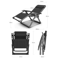 AI LI WEI SHUAIIJUAN Sedia per Il Tempo Libero Domestico Sdraio da Spiaggia Recliners Pieghevole Prato Lounge sedie Reclining s for Patio, Veranda, Giardino Max.200kg - Nero