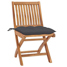 vidaXL Sedie da Giardino 2 pz con Cuscini Antracite Massello di Teak