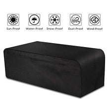 Ulikey Copertura della Mobilia da Giardino, Copertura della Mobilia, Panno Oxford 420D Rettangolo Giardino Telo Antipolvere per Arredo Esterno, Impermeabile Design Antivento - Nero (123 x 123 x 74cm)