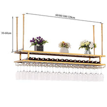 Oro Appesa Vino Rack Metallo, Ferro Appeso Titolare 30-60cm Regolabile In Altezza A Doppio Strato Di Vetro Vino, Con Bottiglia Di Vino Trogolo, Rack, Appeso Cremagliera Della Tazza ( Size : 120x30cm )