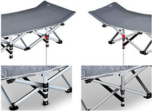 Lettino Prendisole Sedie da Giardino Letto Singolo Pieghevole, Ufficio Pausa Pranzo Letto reclinabile Semplice Letto da Campeggio Accompagnamento Staffa Incrocio Rinforzato (Colore, Blu), Grigio