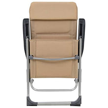 Festnight 2 pz Sedie da Campeggio Pieghevoli Crema in Alluminio,Sedie da Giardino Pieghevoli Reclinabili,Poltrone da Giardino Pieghevoli Reclinabili,Poltrone da Campeggio Pieghevoli 58x69x111cm