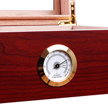 DPLQX Caja de cigarros, sigari armadi Versatilità Durevole Buona Tenuta Portatile Humidor per sigari Finestra di Vetro Trasparente Risparmia Spazio,Brown_260x220x110mm/10x9x4in