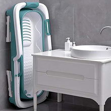JFIOSD Vasca da Bagno Pieghevole per Bambini, Vasca Portatile per Adulti, Vasco da Bagno Animale per Una Semplice Spa,Installazione Facile,Blu,128CM