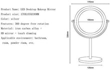 LBWARMB Trucco Specchio con luci Specchio per Il Trucco LED-LED a LED Doppia Lati 1x / 10x Specchio cosmetico 7 Potente Rotazione a 360 Gradi con specchi per Il comò da Bagno
