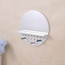 N/Z Arredamento per la casa Specchio per Bagno a Parete Nordico con Specchio per Trucco a Parete con Gancio per mensola