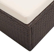 SKM Set Divani da Giardino 2 pz con Cuscini in Polyrattan Marrone (29kg)