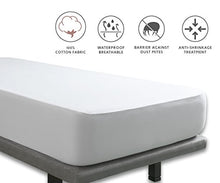 tural - Coprimaterasso e Lenzuolo di sotto 2 in 1, Impermeabile e Traspirante. Tessuto 100% Cotone. Singolo 90x190/200cm - Proteggi Materasso Impermeabile