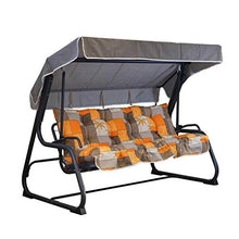 TECNOWEB Cuscini per Dondolo 3 Posti - Incluso nel Ricambio Anche Il tettuccio Coordinato - Struttura Non Inclusa - 100% Made in Italy - Ideale per Esterni (Giardini e Cortili)