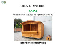 CABEX CO. S.r.l. - Chiosco Espositivo in Legno, Doghe in Pino Massello Spessore 19 mm. Serie CH Modello [CH3x2]