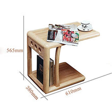 DGHJK Mobili per la casa, tavolino da caffè Comodino Quadrato in Legno massello Comodino a 2 Strati può spostare la scrivania del Computer