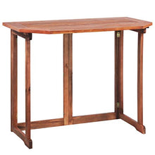 vidaXL Legno Massello di Acacia Tavolo da Balcone Rustico Tavolino Consolle