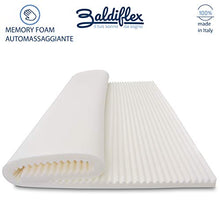 Baldiflex Emporio Topper Correttore Materasso Singolo in Memory Foam Wave, Fodera in Silver Safe Sfoderabile, ergonomico, antiacaro, 80 x 190 cm h 6 cm