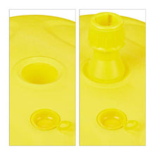Relaxdays Base per Ombrellone, da Riempire con Acqua o Sabbia, per Aste D: 25-32mm, Supporto in Plastica,43x43 cm,Giallo