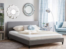 Beliani Fodera per Letto in Tessuto Grigio Chiaro Poliestere Lavabile 180 x 200 cm FITOU