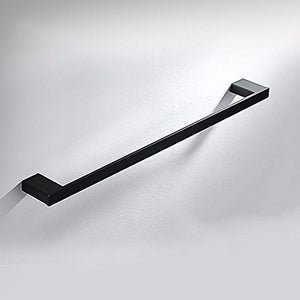 MBYW Portasciugamani Moderno Alto carico Portasciugamani Elegante da Bagno Mensola portaoggetti Porta Asciugamani Singolo, Acciaio Inossidabile 304, Semplice, a Parete, Forato, Nero Opaco da 50 cm