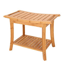 AYHa Bagno Bagno Vasca Sgabelli sgabello pieghevole Bagno Sgabello antisdrucciolevoli creativo Bamboo Sgabello in grado di sopportare 130Kg,Marrone