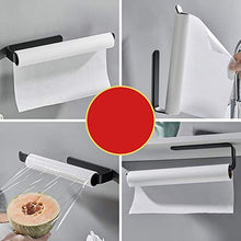 JKMQA Adesivo Forte Portasciugamani da Parete 33/53 cm,Appendi Asciugamani Bagno,Colla Brevettata + Autoadesivo,Alluminio,Finitura Opaca,Nero