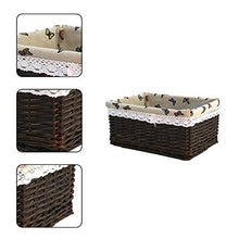 XIXIAO - Cesto portaoggetti in vimini per armadi, cassetti, armadio, cassettiera, cassettiera, cassettiera, 25 x 15 x 10 cm, colore: Caffè scuro