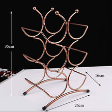 LHQ-HQ Semplice Iron & Wine Rack Retro Curva Europea Forma Soggiorno casa Creativo Decorazione Display Decorazione Domestica, 26 Centimetri × 16 Centimetri × 35 Centimetri