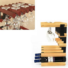 Classico 3 Tier bottiglia di vino di legno autoportanti Barrel 15 bottiglie Hanging 10 bicchieri di vino Wine Rack supporto metallico in acciaio legno Cabinet Bottle Holder Organizer controsoffitto fo