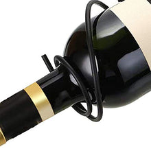 SODIAL 5Pack Portabottiglie da Parete Semplice per Bottiglia Singola, Espositore per Bottiglie di Vino, Portabottiglie da Appendere nel Metallo