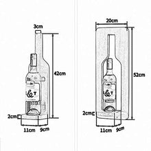 La bottiglia del supporto della cremagliera del vino ripiano Wine Rack Nordic Ristorante parete vino rack casa Hanging Rosso for Ccompliment qualsiasi spazio, Nero WTZ012